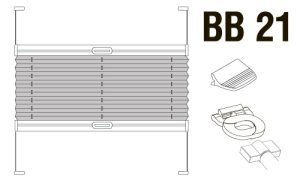 Схема системы BB 21: полотно между двумя направляющими, движется по всей высоте